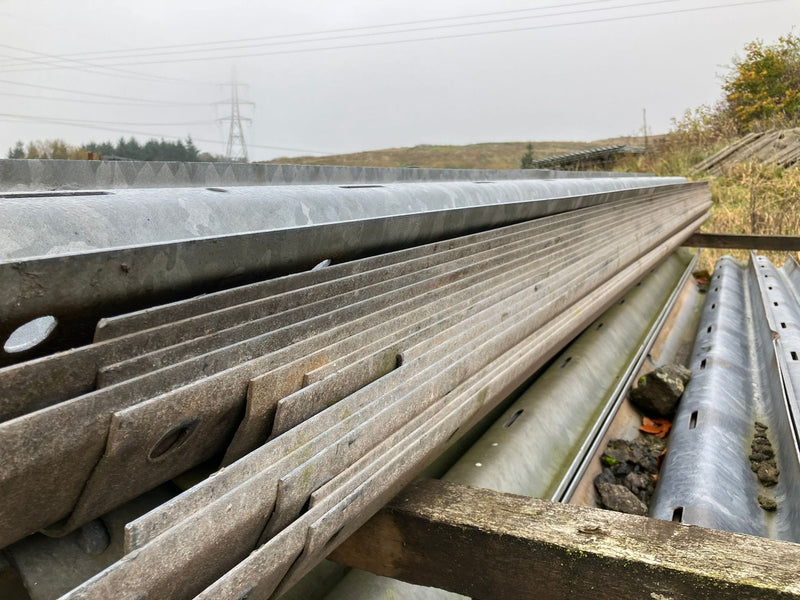 Reclaimed Armco Motorway Crash Barrier  |  3.5m x 318mm x 88mm