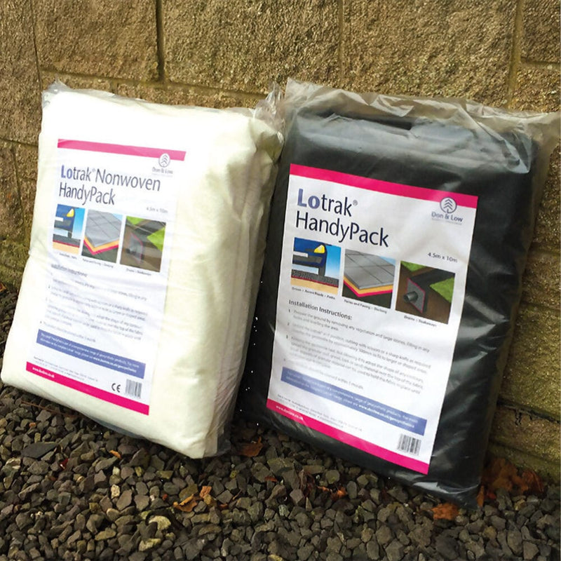 2.25m x 25m LOTRAK 100 WHITE geotextile weed membrane (covers 56.25 sqm)