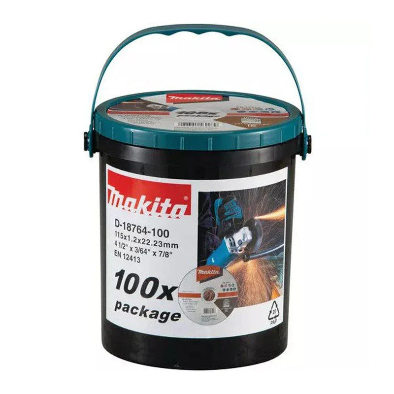 Makita D-18764-100 Thin Cutting Disc 115 x 1.2 x 22.23mm  Tub of 100