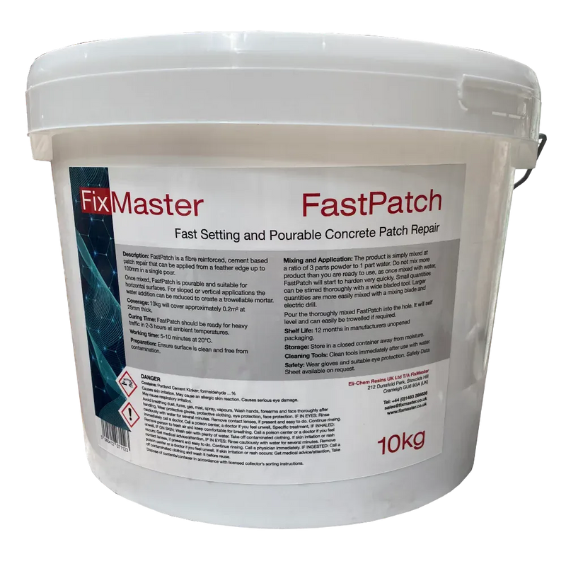 FastPatch Concrete Patch Repair – Fast Setting Pourable Concrete Repair (10kg) 🛠️